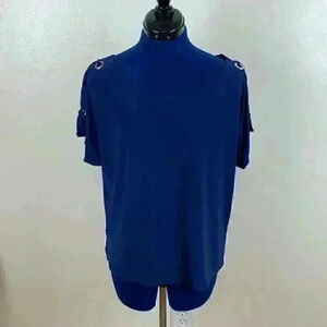 NEW Directions Top Size M in Royal Blue with Grommet Accent.